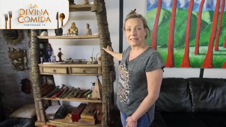 Con arte creado por Pollo Valdivia: Claudia Conserva mostró su casa en La Divina Comida