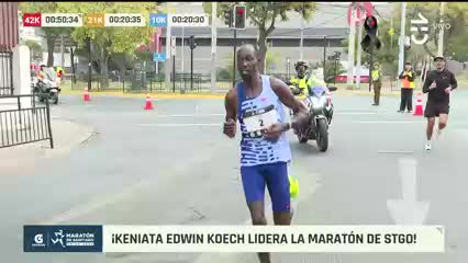 Maratón de Santiago 2024: Keniata Edwin Koech lidera la distancia de 42K