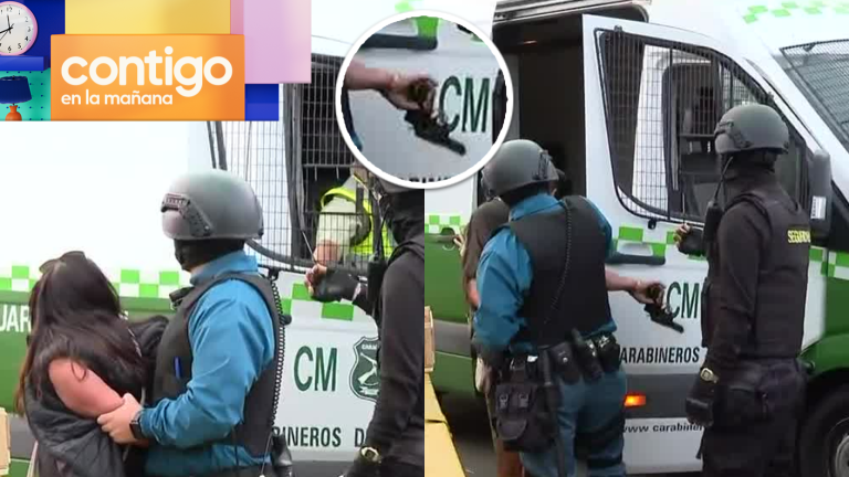 Así fue el momento en que mujer disparó en control en Lo Valledor: Equipo de CHV terminó herido