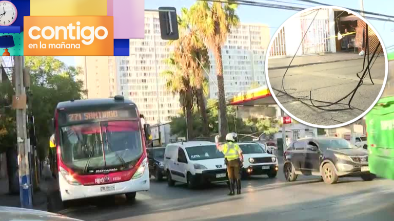 ¡Atención! Cables caídos en San Diego provocan alta congestión en Santiago Centro
