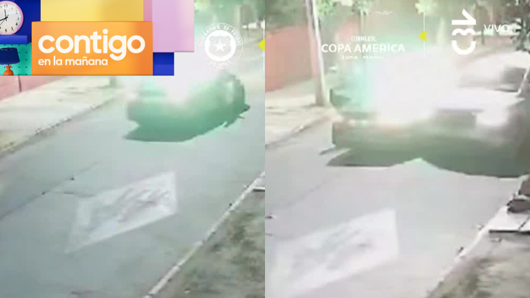 Una víctima fue apuñalada: Chocan patrulla policial tras asalto a familia