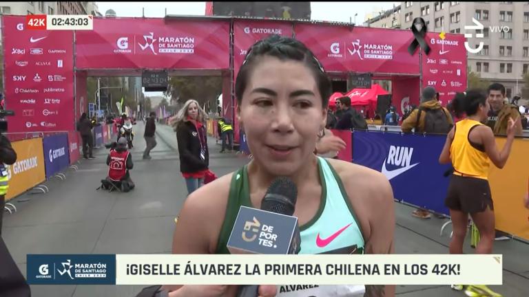 Giselle Álvarez, primer chilena en los 42K de la Maratón de Santiago: 