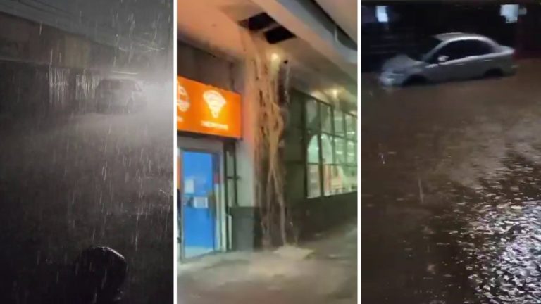 Sistema frontal: Reportan anegamientos e inundaciones en Talca por fuertes lluvias
