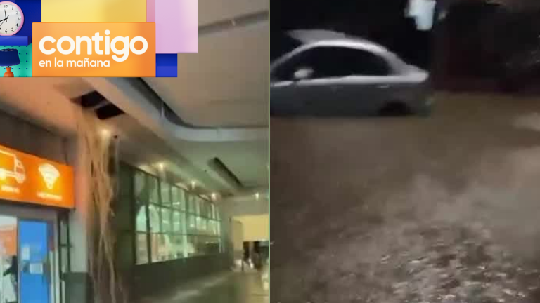 ¡Impactante! Techo de mall colapsó tras fuertes lluvias en Talca