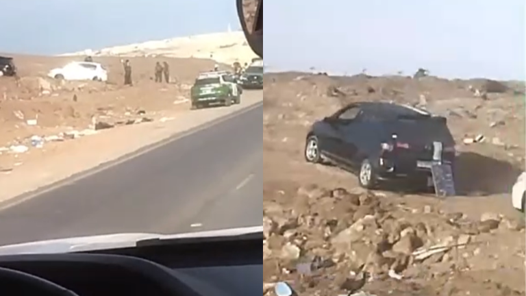 Macabro hallazgo: Encuentran 3 cadáveres maniatados dentro de auto en Alto Hospicio