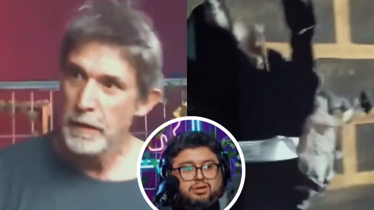 ¡Se volvió loco! Pancho Melo destruyó el estudio del programa de Luis Slimming