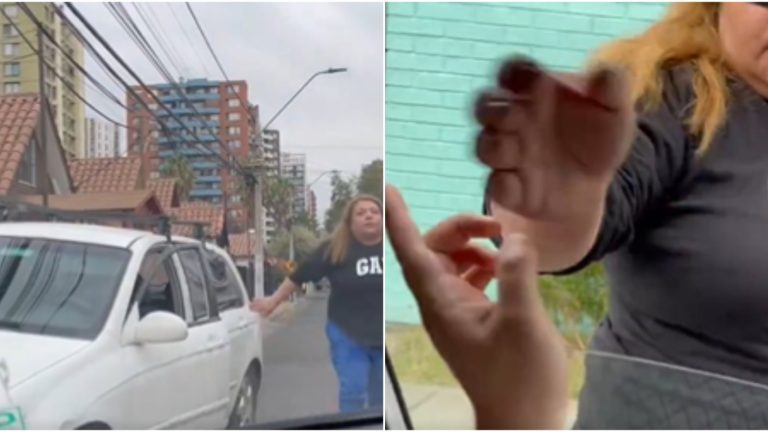 Encaró a conductora que manejó contra el tránsito y recibió lluvia de insultos: 