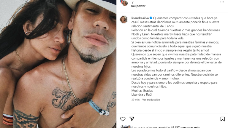 Lisandra Silva confirma las sospechas y anuncia quiebre definitivo con Raúl Peralta