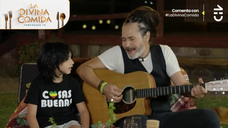 Quique Neira mostró a su talentoso hijo en La Divina Comida: Cantaron uno de sus éxitos
