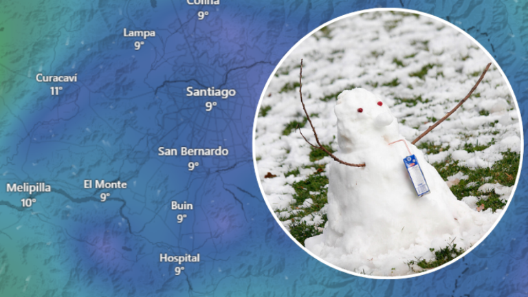 Nieve y lluvia en Santiago: Sigue EN VIVO el avance del sistema frontal en la Región Metropolitana