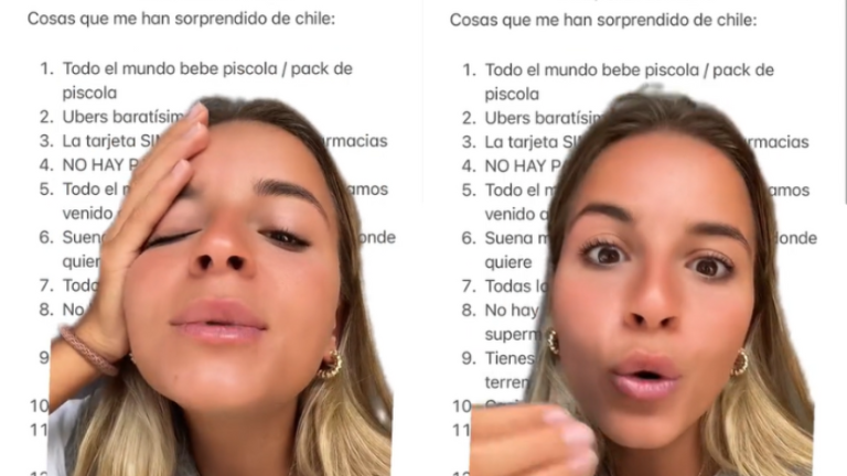 “Me juego la vida”: Española desató debate en TikTok con sorprendente crítica a Chile