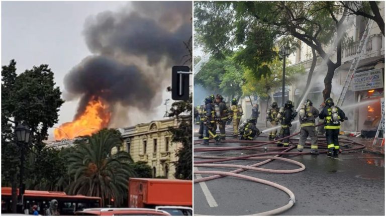 Incendio de gran magnitud arrasa con locales en Barrio Brasil: 20 carros de Bomberos combaten las llamas