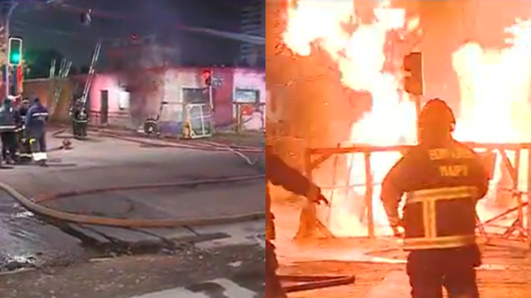 Grave incendio se desató en restaurant en Cerrillos: Todo inició por robo de cañerías