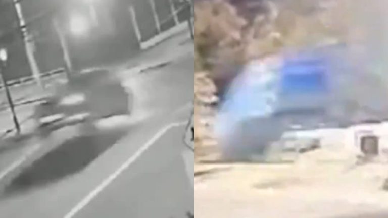 Video captó auto “volando” durante persecución policial a gran velocidad en Puente Alto
