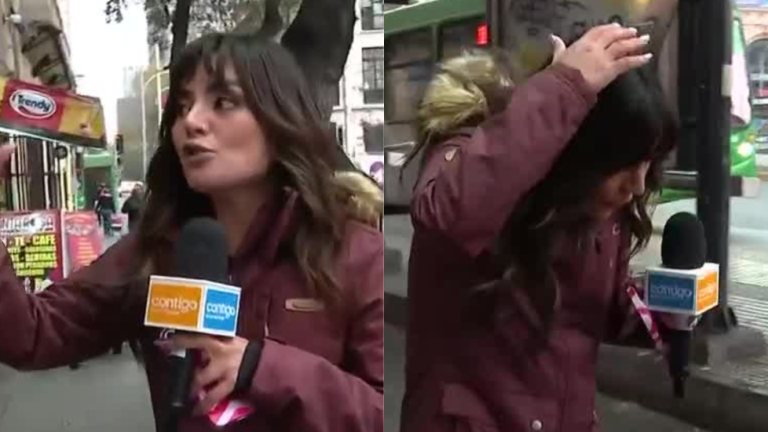 Periodista de CHV fue agredida durante un despacho en allanamiento en Santiago