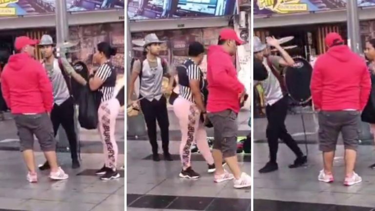 Chinchinero fue expulsado de paseo en Antofagasta por comerciante ambulante: 