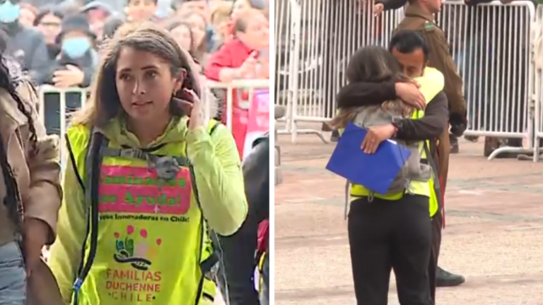 Mamá de Tomás Ross llegó a La Moneda tras 32 días de caminata: Se reunirá con presidente Boric