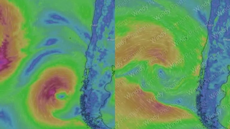 Video: Revisa la proyección del ciclón extratropical que llegará a Chile
