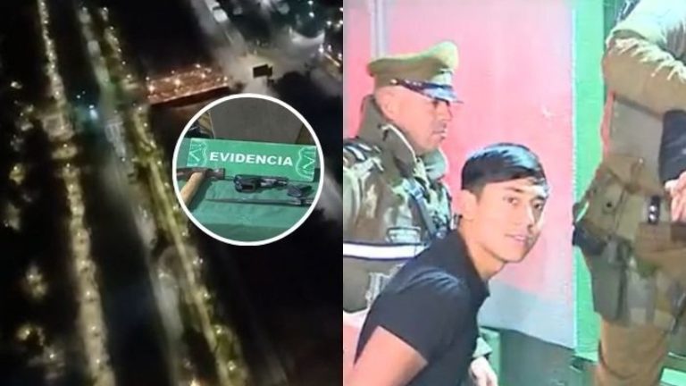 5 detenidos en persecución en Providencia: Encontraron arma, martillo y cuchillo en auto robado