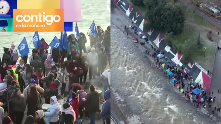 Pobladores instalan improvisado campamento en Mapocho: Exigen solución habitacional