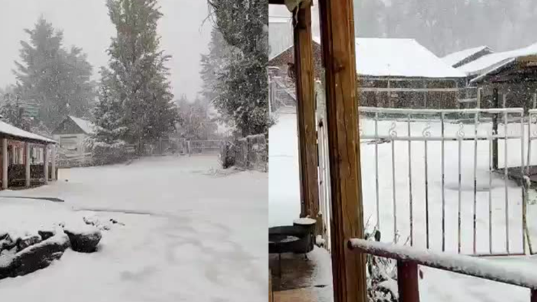 Llegó la nieve a la Región Metropolitana: Registran nevazón en comunas del país