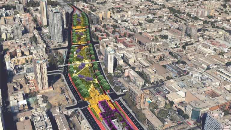Así será el parque urbano sobre la Autopista Central que busca transformar Santiago