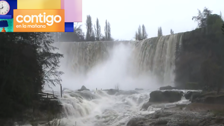 Precaución por sistema frontal: Evacúan sector Saltos del Laja por posible desborde