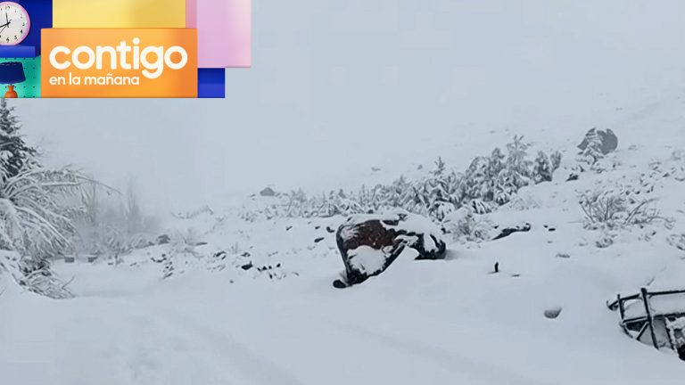 Nieve e intenso frío en el Cajón del Maipo tras paso de sistema frontal