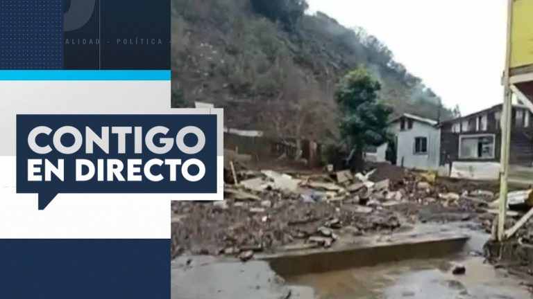 Liceo de Curanilahue está completamente anegado por lluvias: Sistema frontal en el Biobío