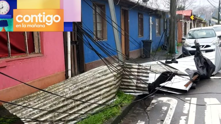 Tromba marina causó estragos en Penco: Registran caída de postes y techos destruidos