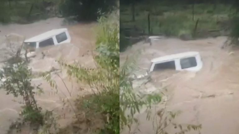 Turistas quedaron atrapados por desborde de río y salieron 