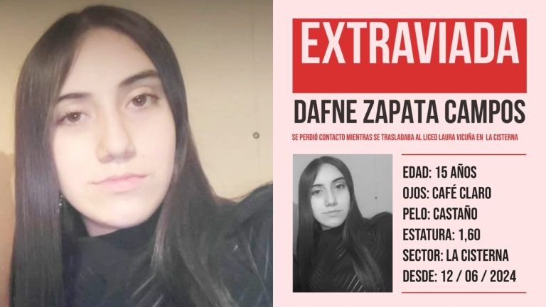 Compañera de curso alertó a la familia: Realizan frenética búsqueda de adolescente desaparecida en La Cisterna