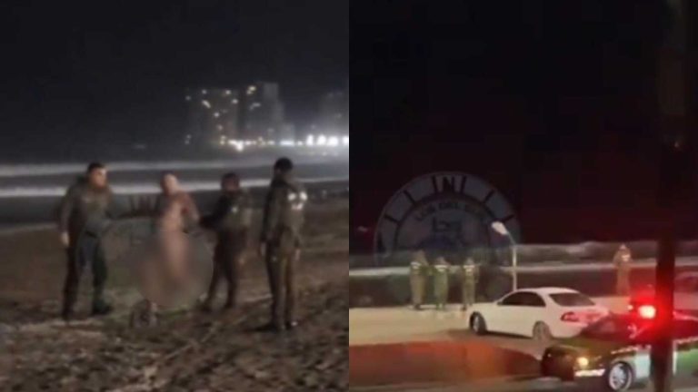 Hizo “perro muerto” y se tiró desnudo al mar: Viralizan insólito video de furioso cliente en restaurant de Iquique