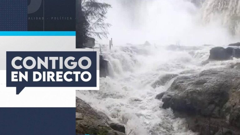 Importante crecida de caudal del Salto del Laja tras intensas lluvias