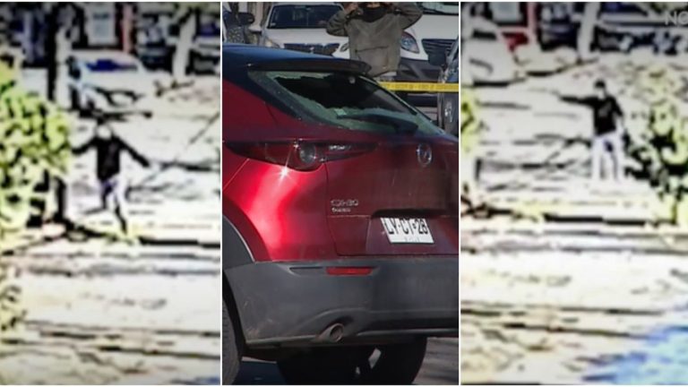 Crudo video: Registran momento en que carabinero disparó a conductor que lo amenazó con arma
