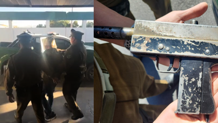 Tenía UZI artesanal: Detienen tras asalto a sujeto con amplio prontuario en Calama