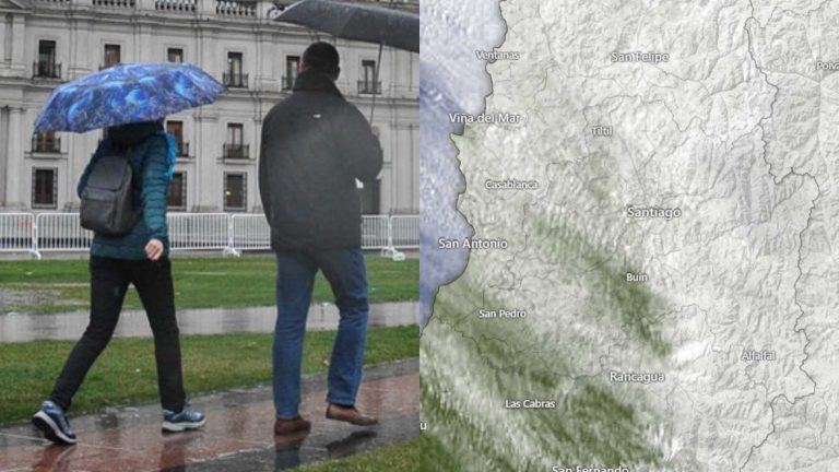 Ingresa nuevo sistema frontal a Santiago: ¿A qué hora comenzará a llover y cuántos mm?