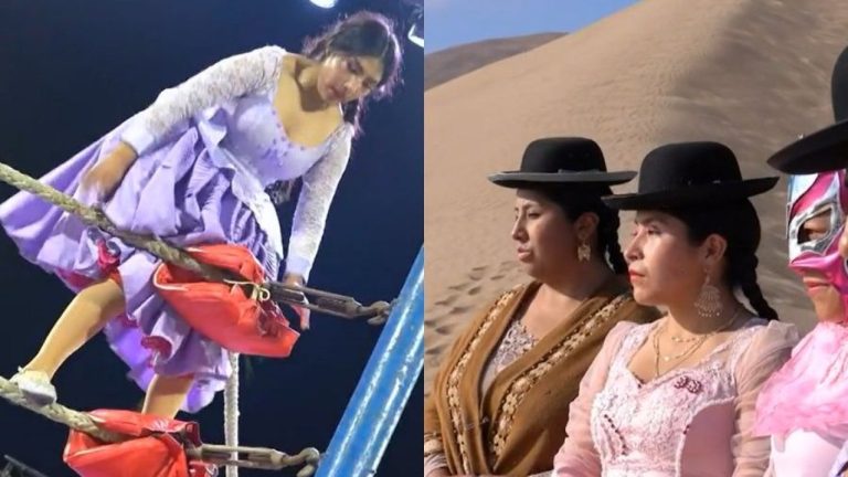 Cholitas Luchadoras deslumbraron a Iquique: Técnicas de la lucha libre en trajes aymaras y quechua