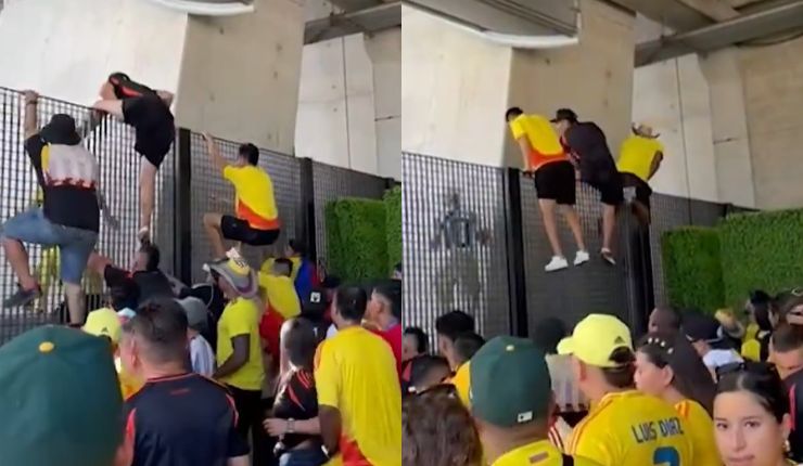 Trepando el alambrado: Así intentaron ingresar hinchas a ver la final de la Copa América
