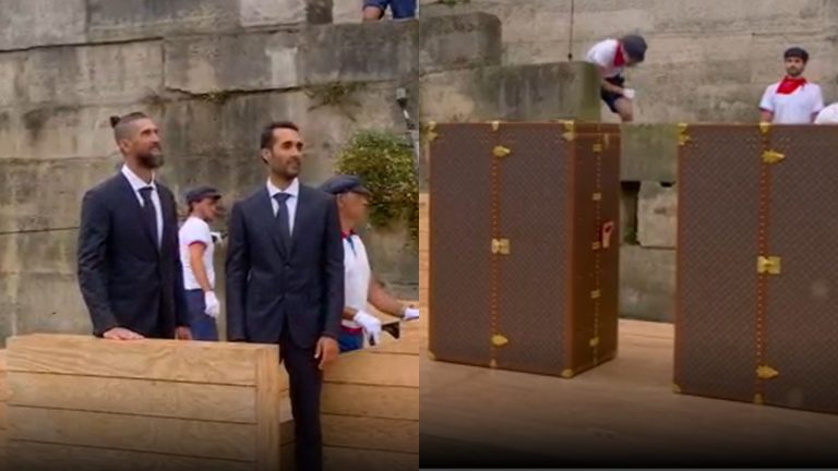 Visitas ilustres: Michael Phelps y Martin Fourcade revelaron medallas en apertura de Juegos Olímpicos 2024