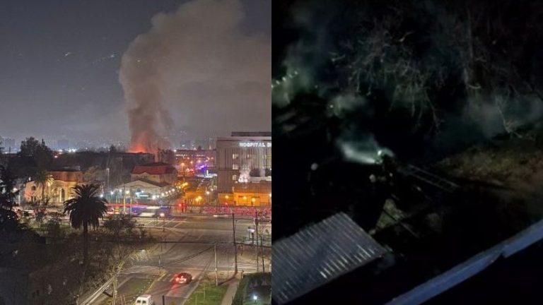 Grave incendio dentro de Hospital Barros Luco: Siniestro inició en lugar deshabitado del recinto