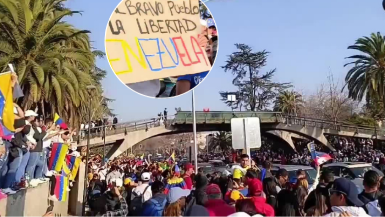 Venezolanos repletan plaza de Providencia a la espera de resultados por presidenciales