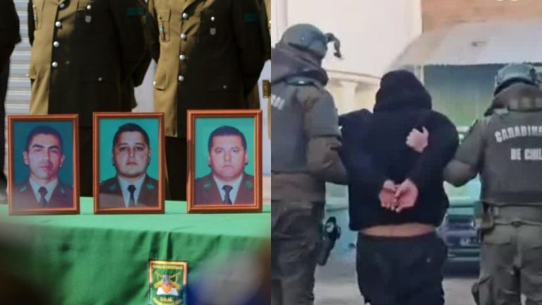 Esposado y de negro: Registran detención de presunto involucrado en crimen de carabineros en Cañete