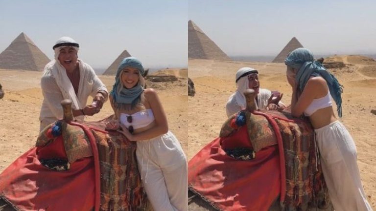 Bruno Zaretti realizó excéntrica pedida de matrimonio con ayuda de Axé Bahía en Egipto