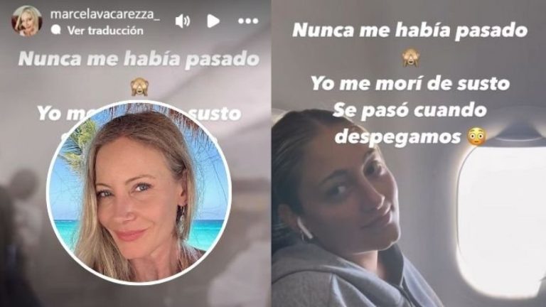 Marcela Vacarezza vivió “susto” en avión con su hija Florencia: “No es normal esto”