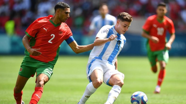 Increíble: El VAR anula un gol una hora después y Argentina cae ante Marruecos en París 2024