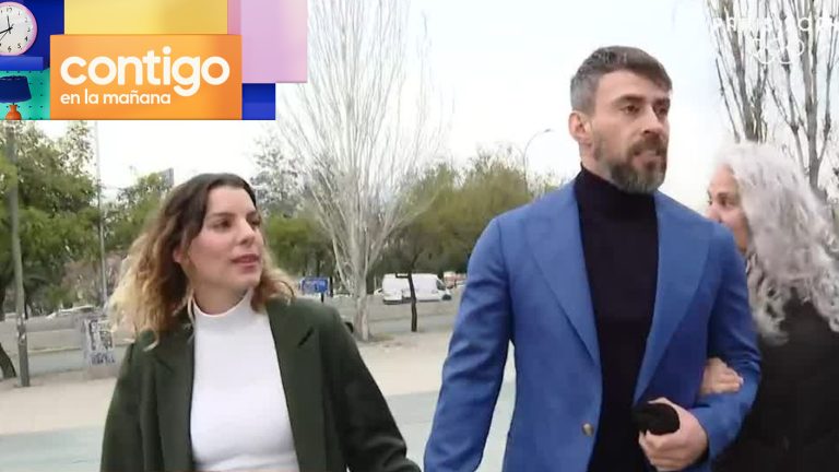 Maite Orsini llegó junto a Jorge Valdivia al juicio contra Daniela Aránguiz en el Centro de Justicia