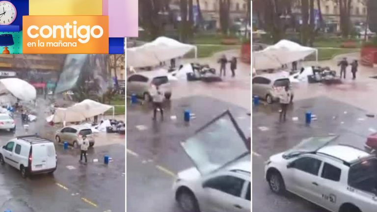 Impactante registro: Ventana salió volando e impactó contra vehículo en movimiento