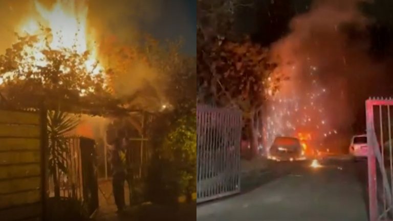 Tres autos y una casa incendiada: Así fue la mayor emergencia producida por el fuerte viento en Macul