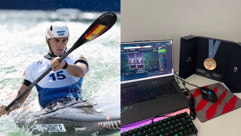 Redes explotan con kayakista jugando League of Legends en Villa Olímpica de París 2024